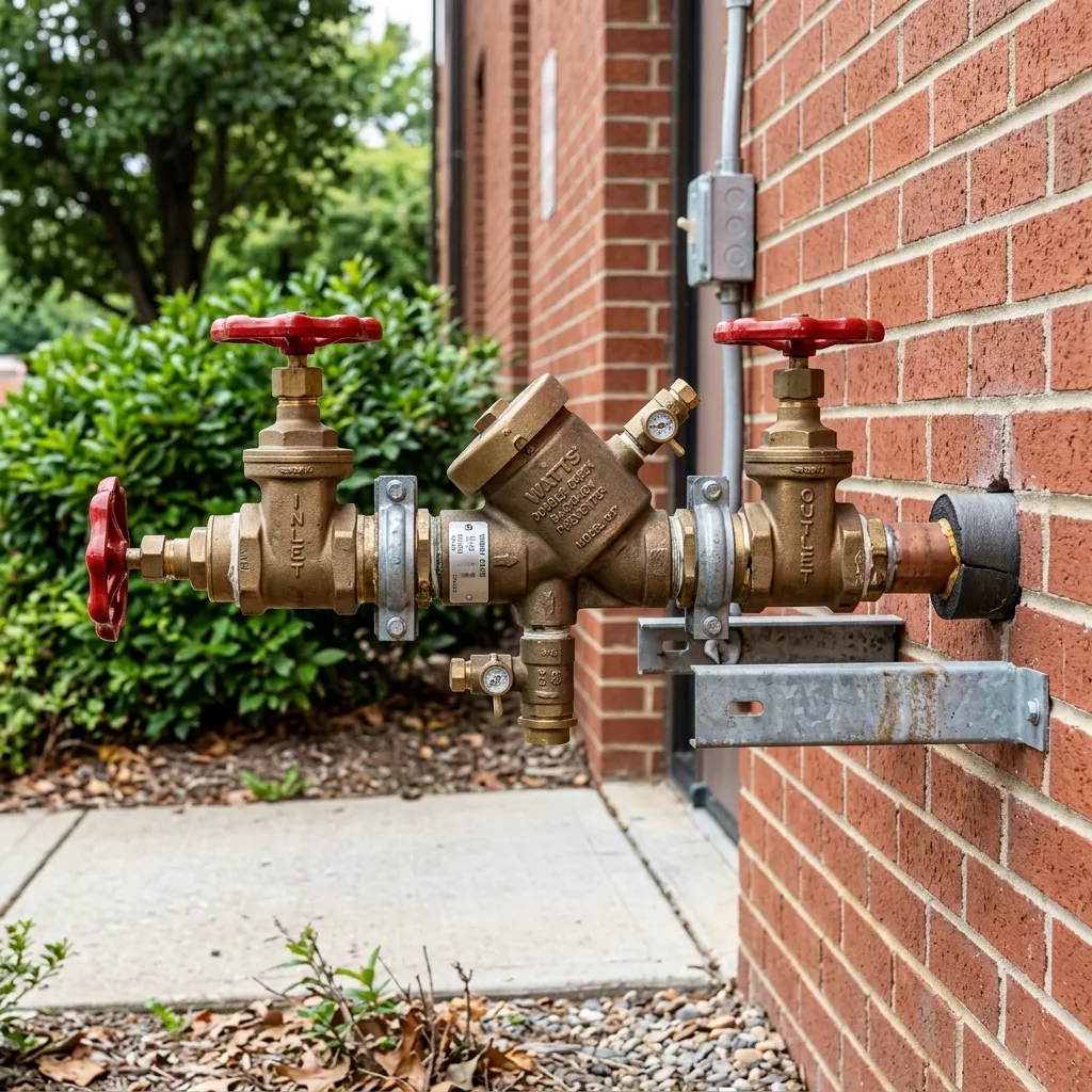 Licensed master plumber performing Backflow Prevention repairs